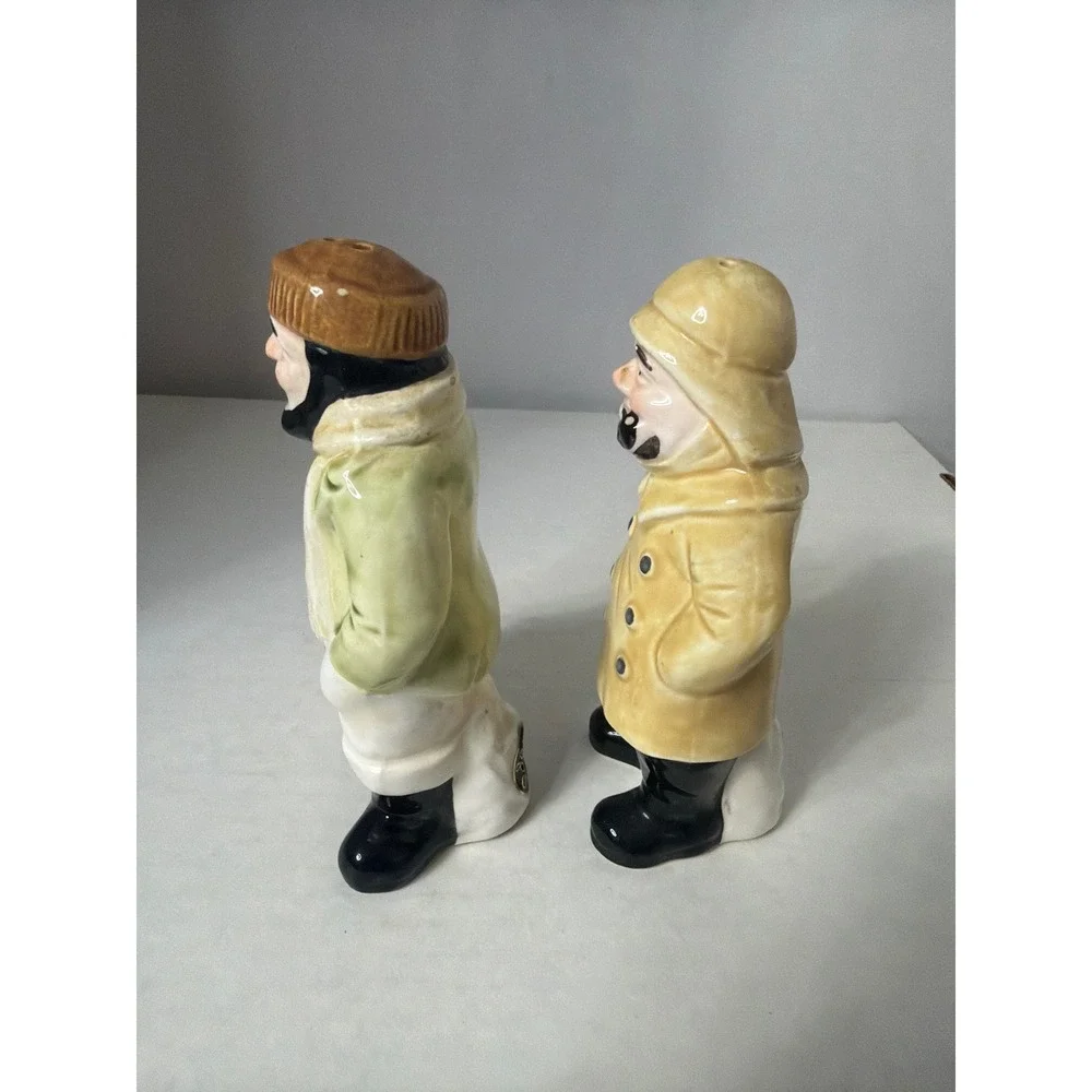 Vintage Josef Originals Fisherman Salt and Pepper Shakers Set Japan Nautical Cap